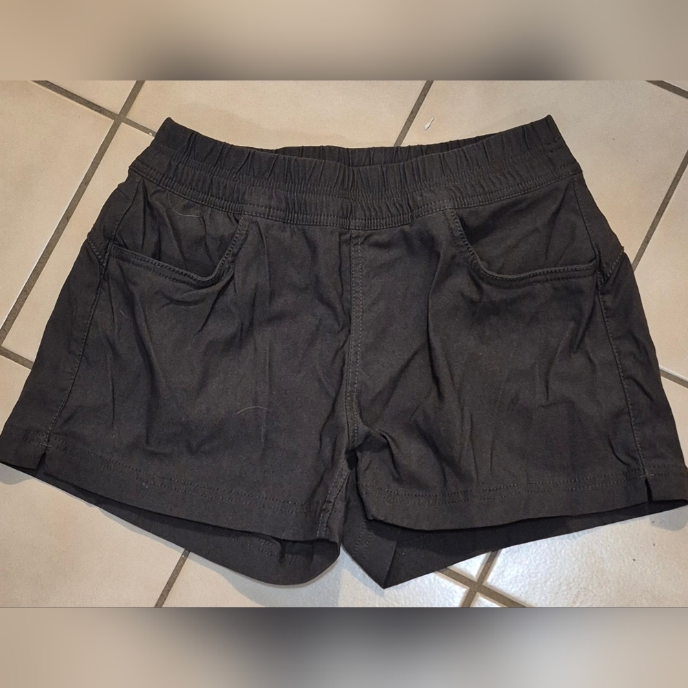 prAna Black Pull-On Utility Shorts — Size 2